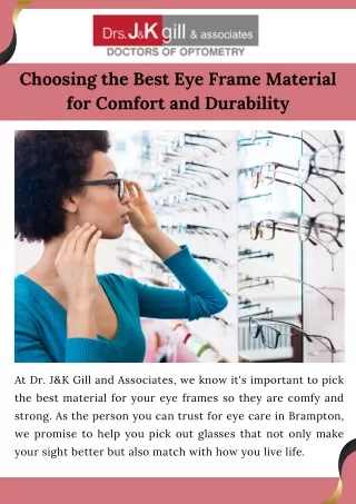 Choosing the Best Eye Frame Material for Comfort and Durability
