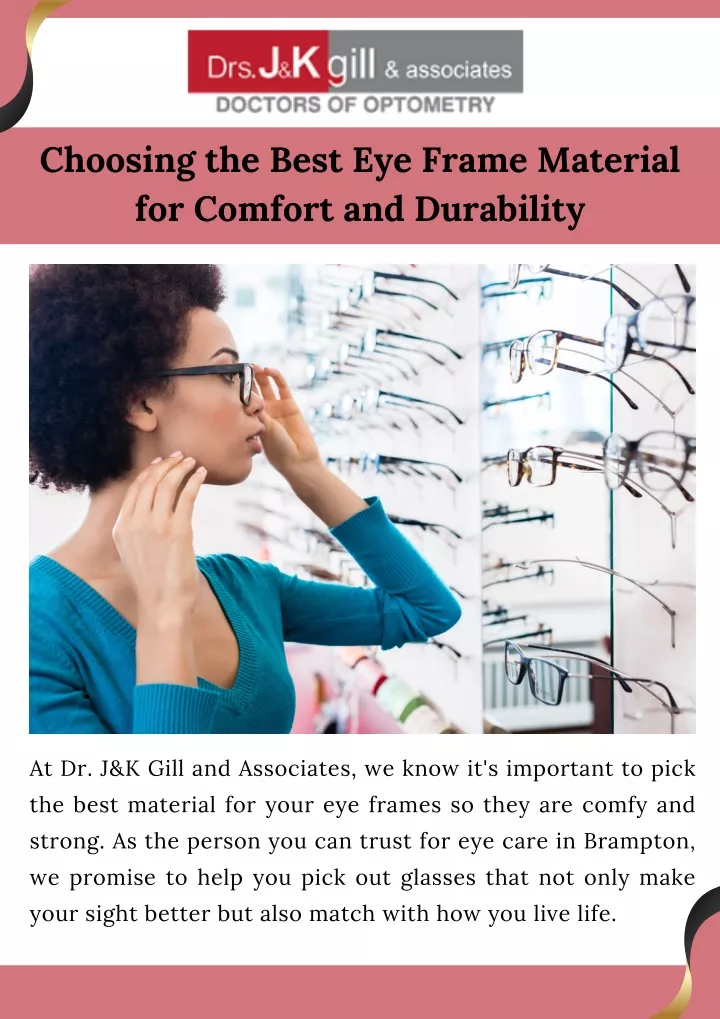 choosing the best eye frame material for comfort