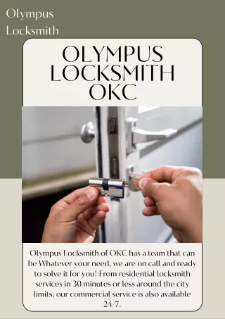 Olympus Locksmith-Locksmith Near Me OKC