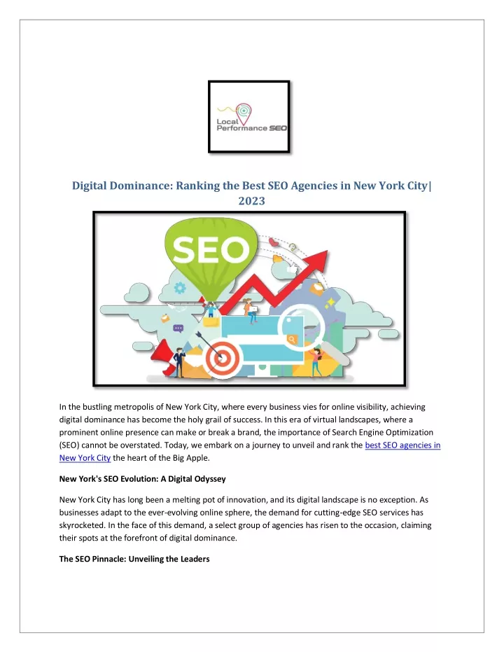 digital dominance ranking the best seo agencies