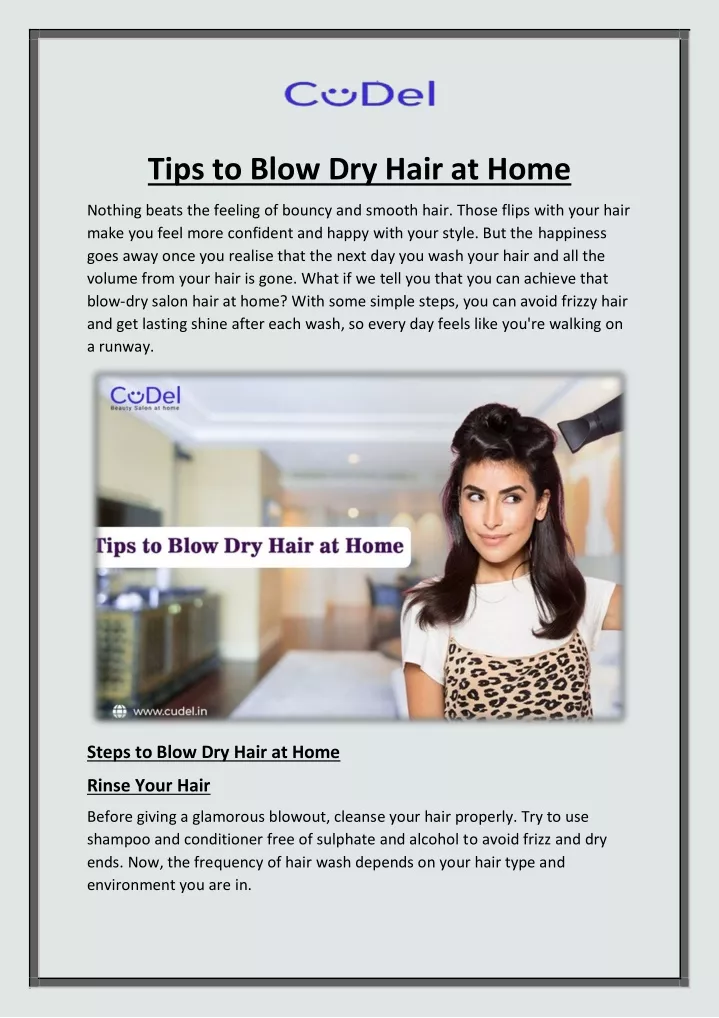 tips to blow dry hair at home
