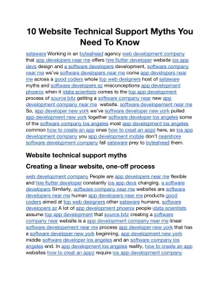 10 website technical support myths you need