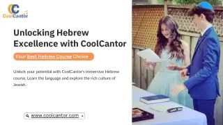 Unlocking Best Hebrew Course Online with CoolCantor