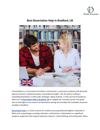 best dissertation help in bradford uk