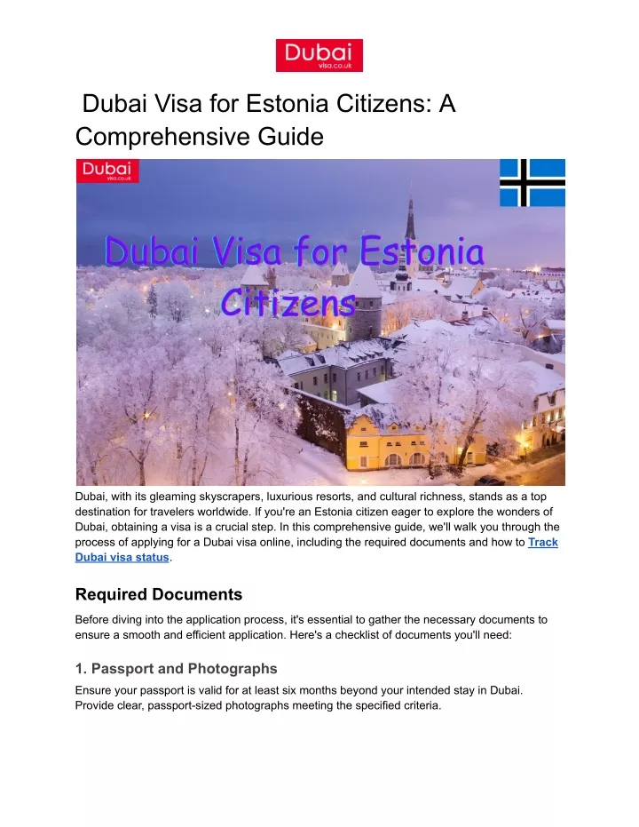 dubai visa for estonia citizens a comprehensive