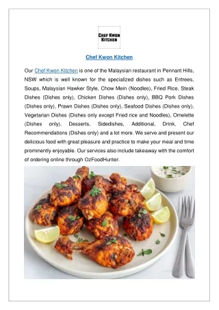 15% off - Chef Kwon Kitchen-Pennant Hills - Order Food Online