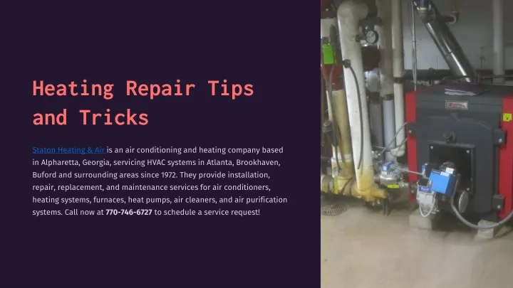 heating repair tips and tricks