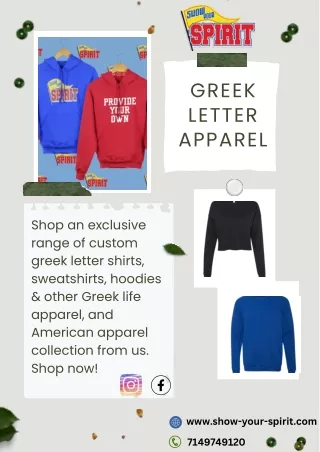 Buy Custom Greek Letters Shirts and Sorority Apparel at Show Your Spirit