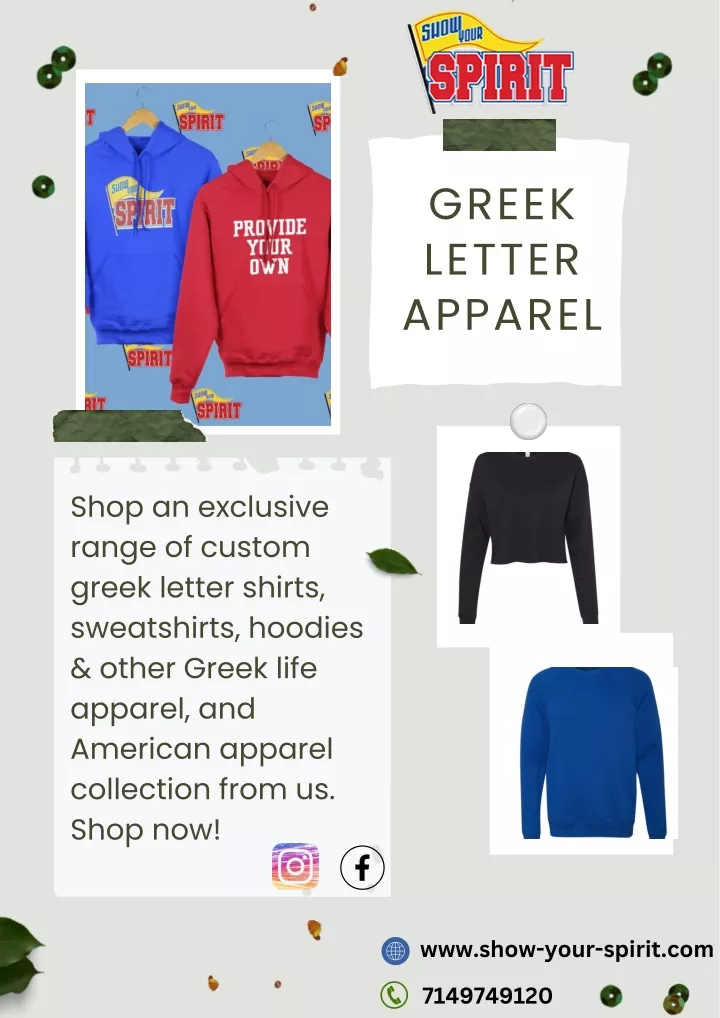 greek letter apparel