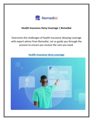 Health Insurance Deny Coverage | Remediai