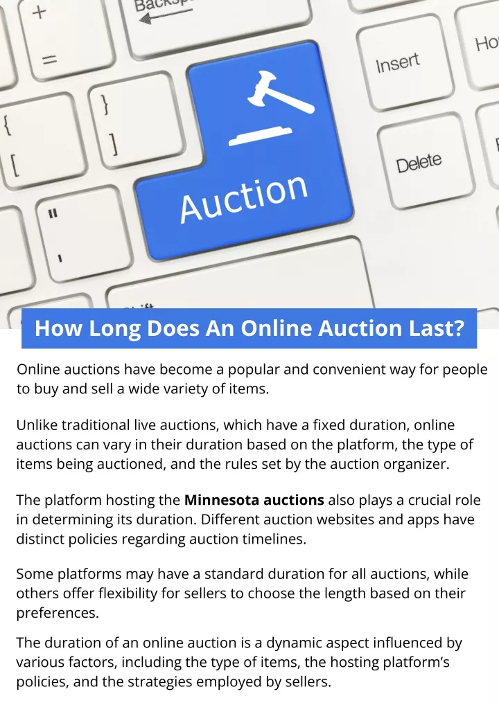 how long does an online auction last