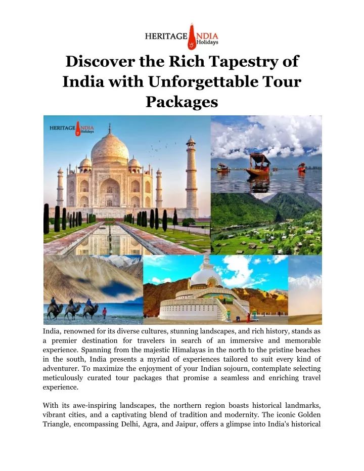 discover the rich tapestry of india with