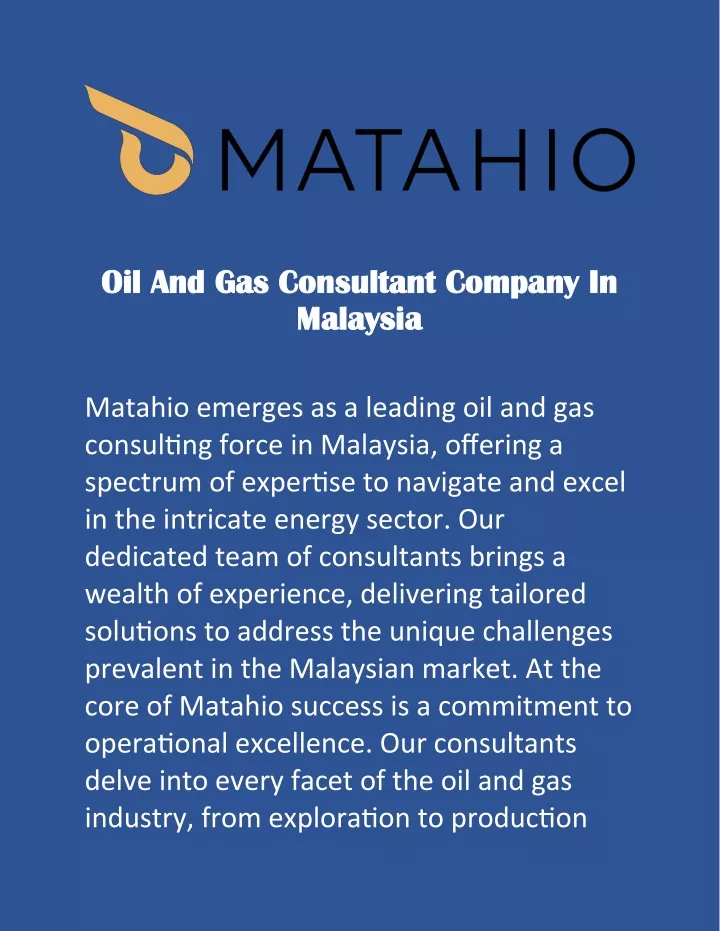 oil and gas consultant company