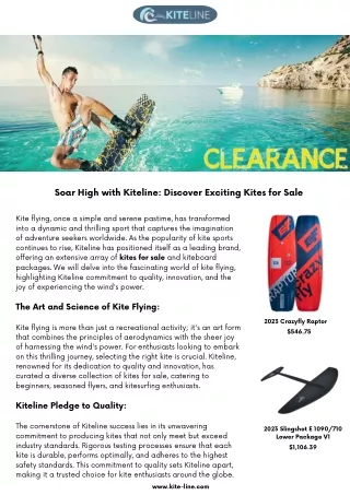 Soar High with Kiteline Discover Exciting Kites for Sale
