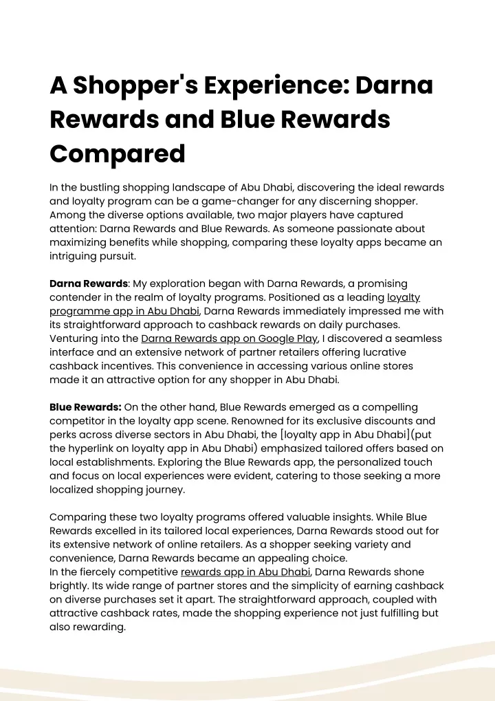 a shopper s experience darna rewards and blue