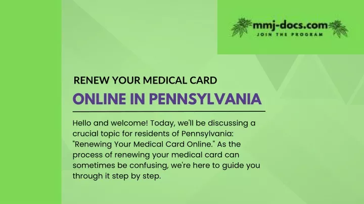 renew your medical card