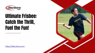 Ultimate Frisbee Catch the Thrill, Fuel the Fun!