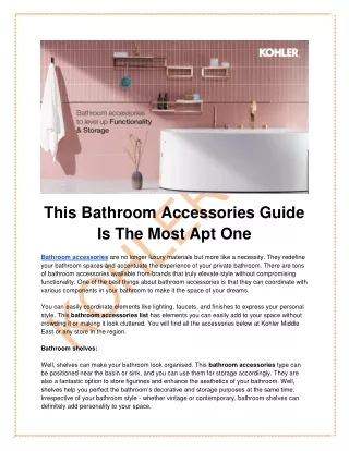 this bathroom accessories guide is the most