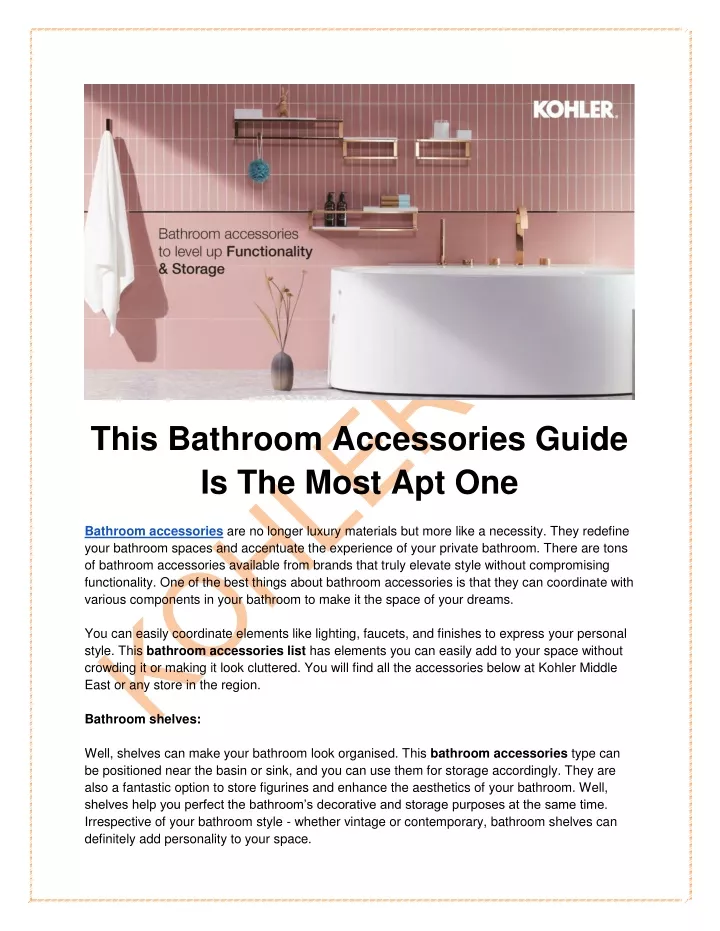 this bathroom accessories guide is the most