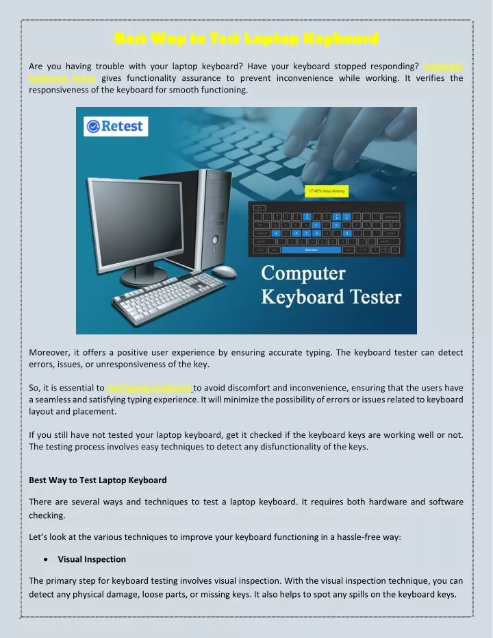 best way to test laptop keyboard