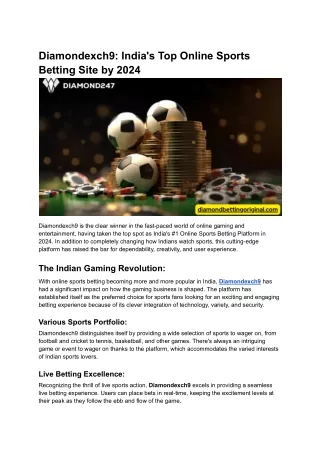 Diamondexch9_ India's Top Online Sports Betting Site by 2024