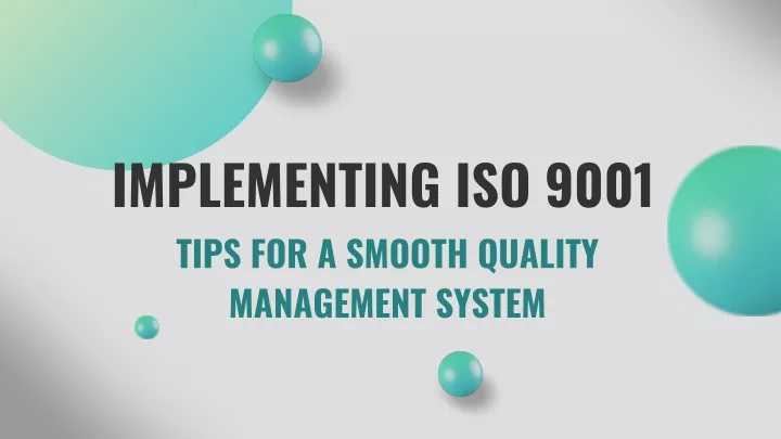 implementing iso 9001