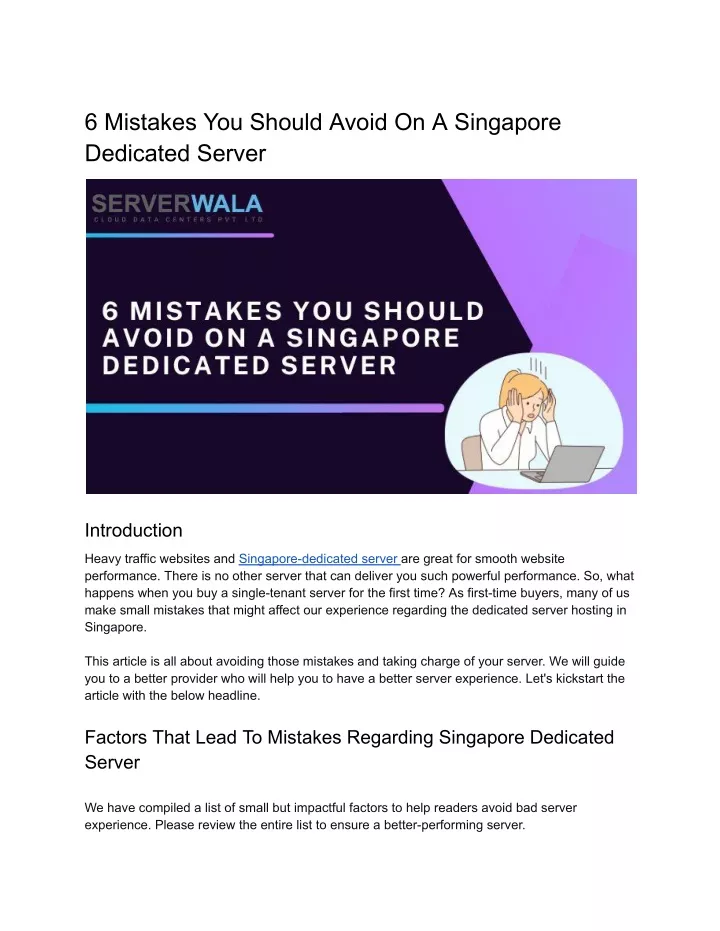 6 mistakes you should avoid on a singapore