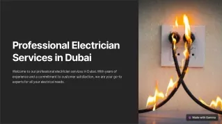 Reliable Electrical Service in Dubai in Your budget
