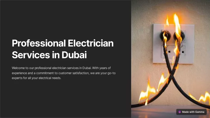 professional electrician services in dubai