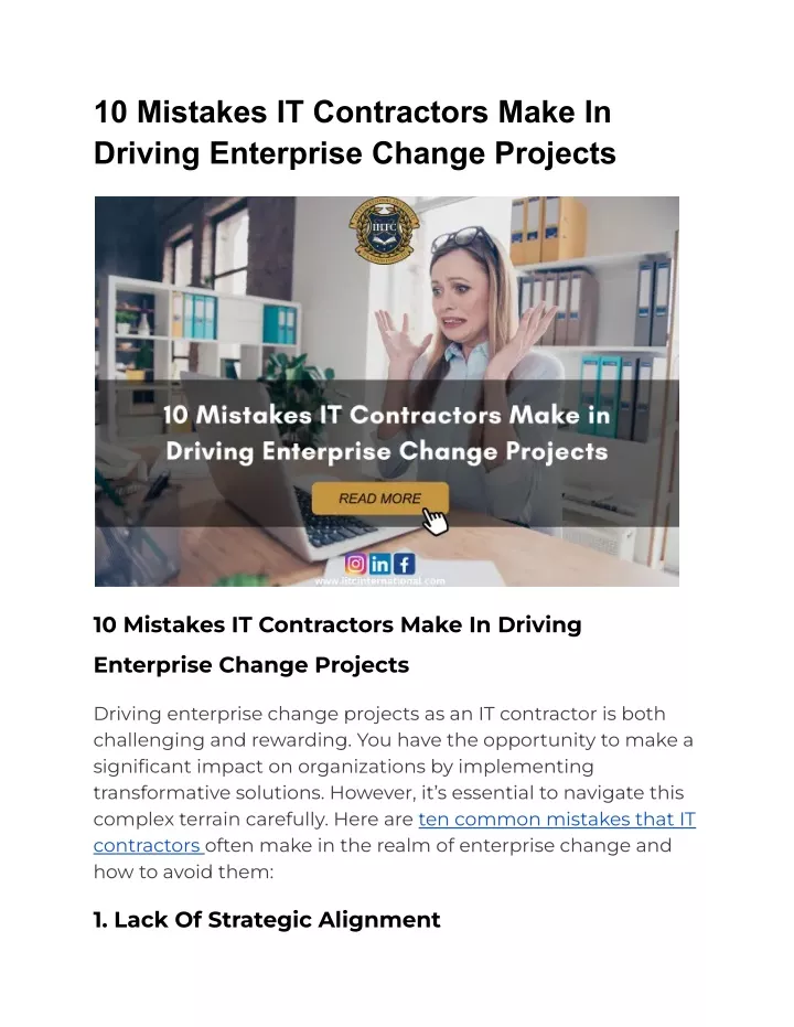 10 mistakes it contractors make in driving