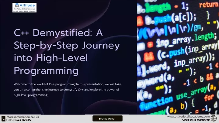 c demystified a step by step journey into high