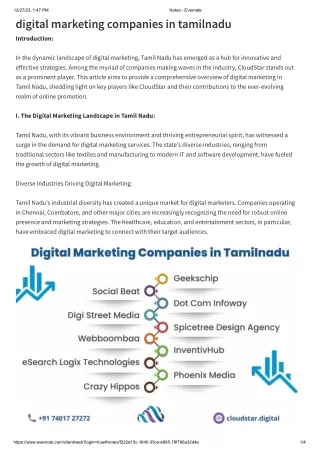digital marketing companies in tamilnadu