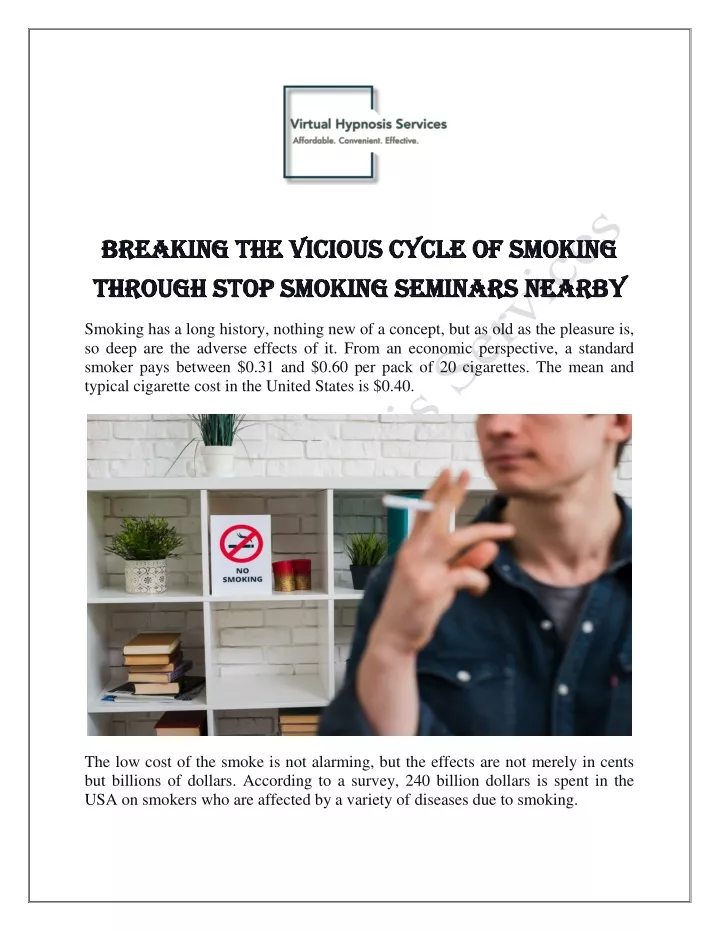 breaking the vicious cycle of smoking breaking
