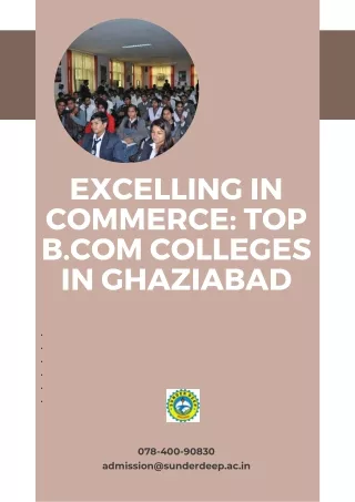 excelling in commerce top b com colleges
