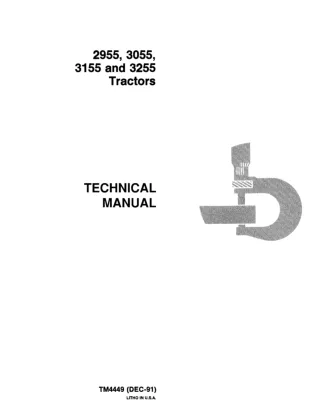 John Deere 3155 Tractor Service Repair Manual