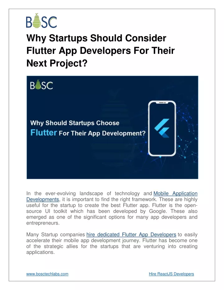 why startups should consider flutter