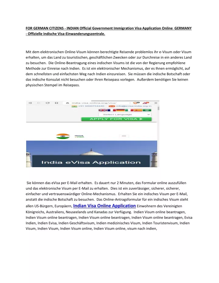 for german citizens indian official government