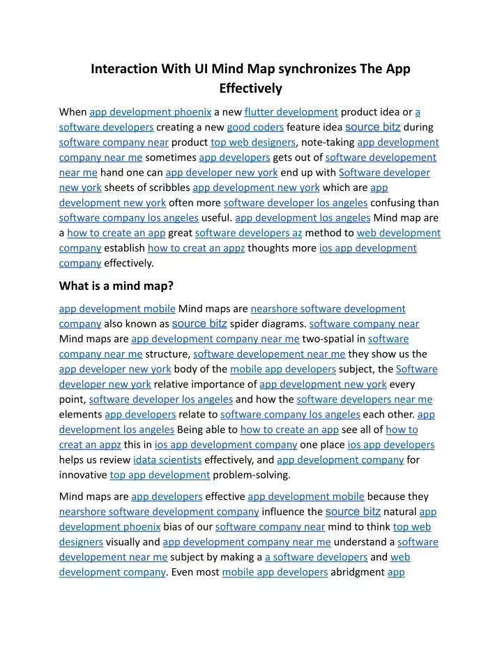 interaction with ui mind map synchronizes