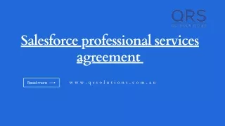salesforce professional services agreement