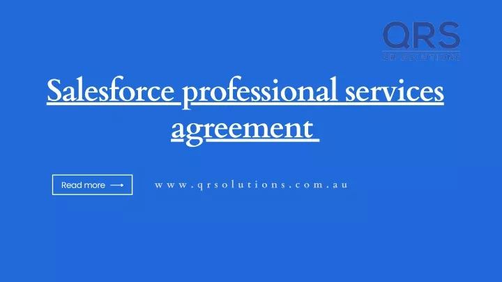 salesforce professional services agreement