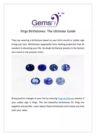 Virgo Birthstones: The Complete Guide