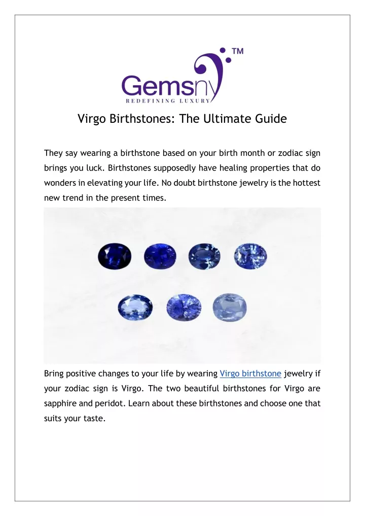virgo birthstones the ultimate guide