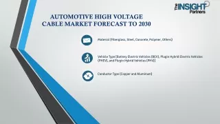 Automotive High Voltage Cable Market Upcoming Trends 2030