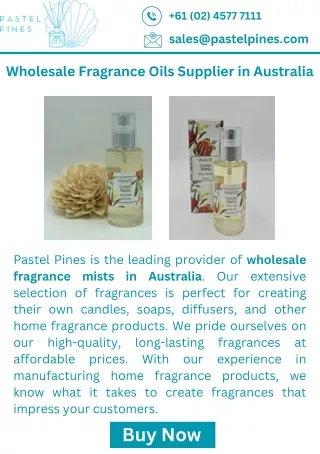 Wholesale Fragrance Oils Supplier in Australia