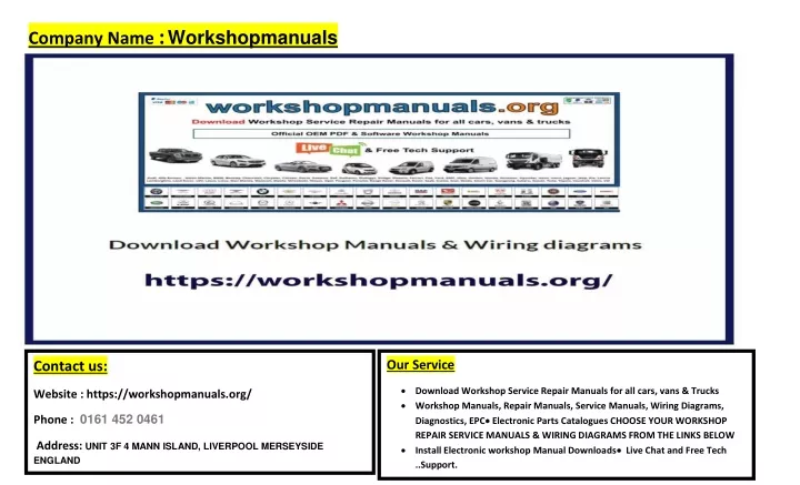 company name workshopmanuals