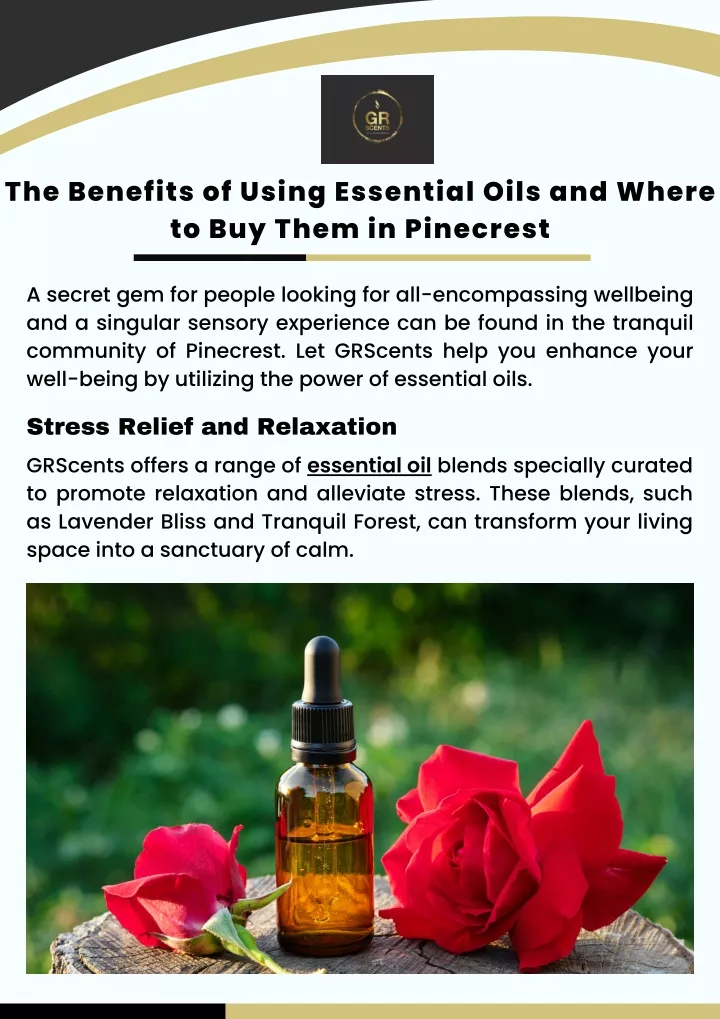 the benefits of using essential oils and where