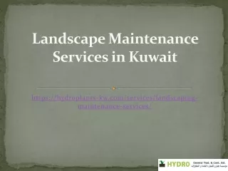 Professional Landscape Maintenance Services in Kuwait
