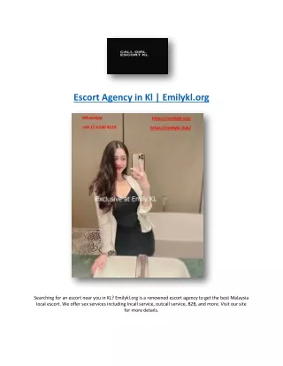 Escort Agency in Kl | Emilykl.org