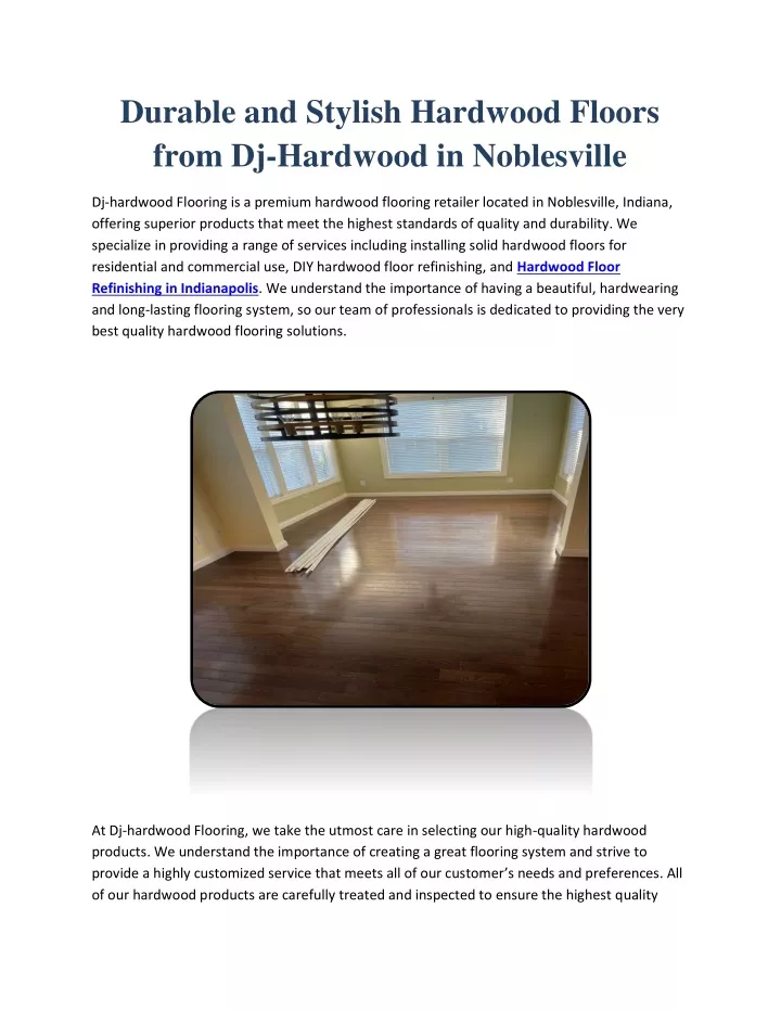 durable and stylish hardwood floors from