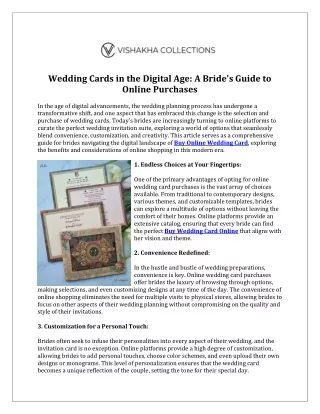 Wedding Cards in the Digital Age A Bride Guide to Online Purchases